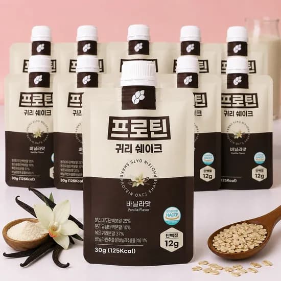 논앤밭위드 프로틴 귀리쉐이크 바닐라맛 30g 10개