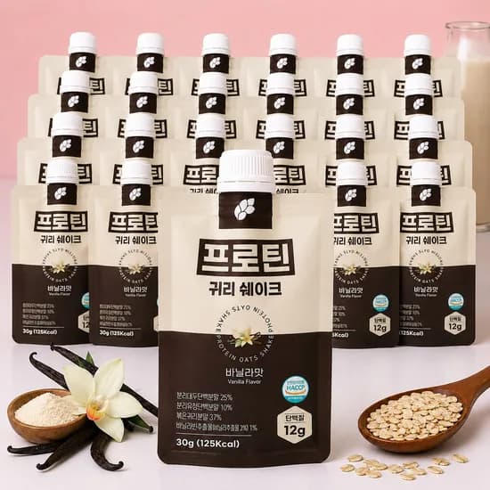 논앤밭위드 프로틴 귀리쉐이크 바닐라맛 30g 20개