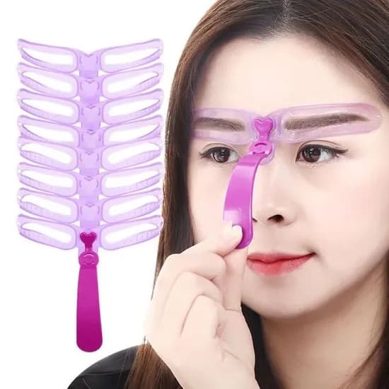 눈썹 그리기 가이드틀 8종, 8개입, 1세트