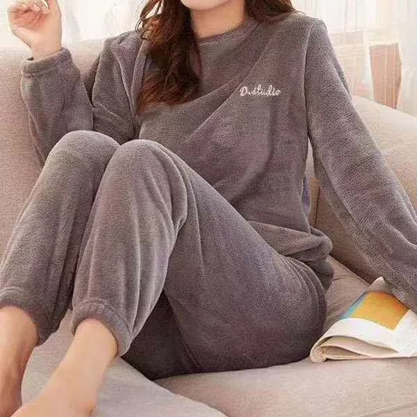 베이직 여성 수면잠옷 상하의 세트 레드브라운 프리 1개 12,000원