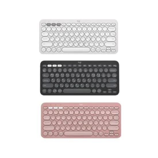 로지텍 무선 텐키리스 키보드, 도브 화이트, K380S