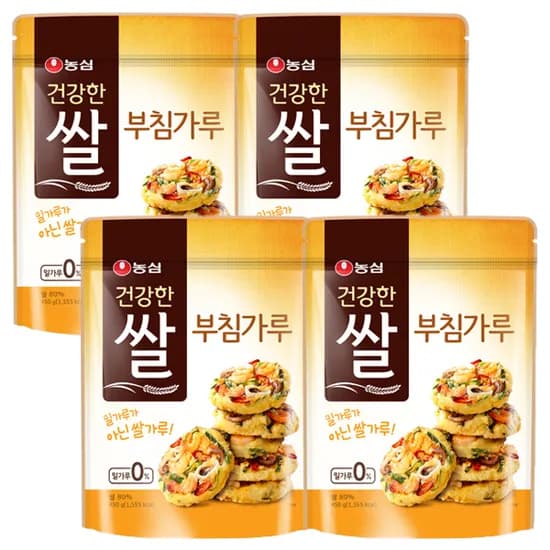 농심 건강한 쌀 부침가루 450g 4개