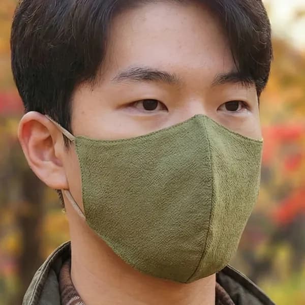 피그먼트 오가닉 면 마스크 카키 1개