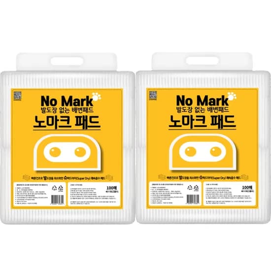 노마크 배변패드, 표준형, 50x40cm, 100매입, 2팩