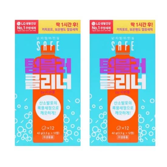 LG생활건강 SAFE 텀블러 클리너 12P 42g 2개