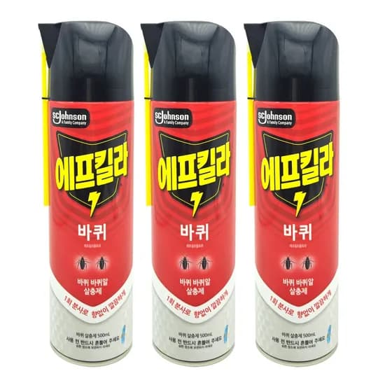 에프킬라 울트라 에스 에어로솔 내추럴 500ml 3개