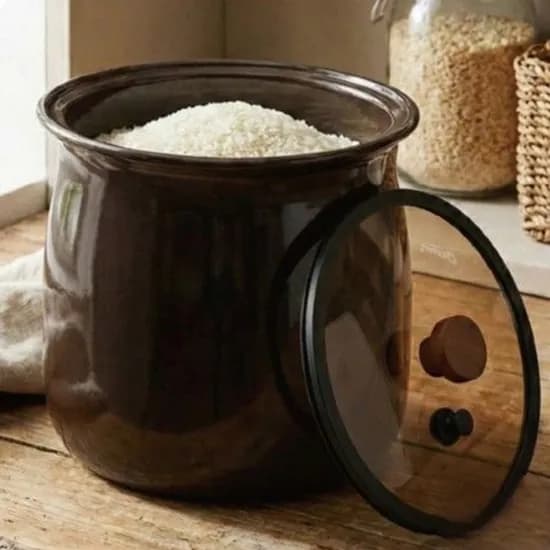 야무진 황토 무쇠 진공 밀폐 쌀통, 브라운, 24L, 1개