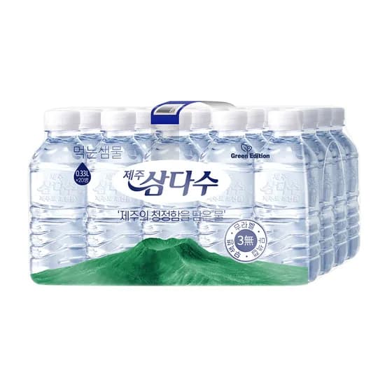 제주삼다수 그린 무라벨, 330ml, 20병, 1개