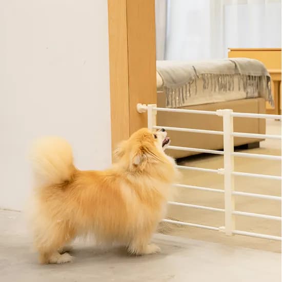 강아지 울타리 확장형 펜스, 소형 중형, 화이트, 42x75-135, 1세트