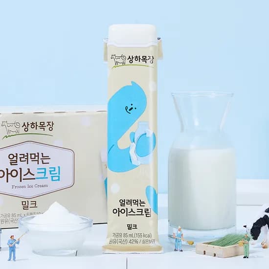 상하목장 얼려먹는 아이스크림, 밀크, 85ml, 24개