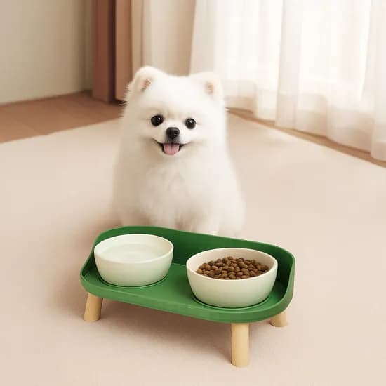 펫 도자기 밥그릇 강아지 고양이 식기 세트, 1개