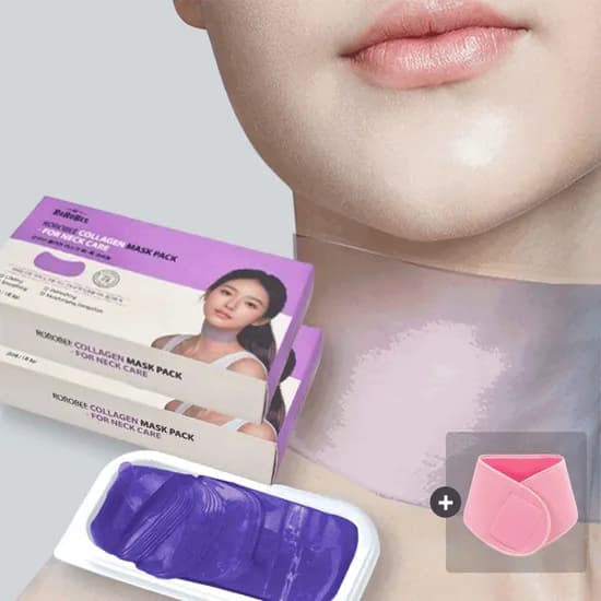 로로스키니 대용량 하이드로겔 콜라겐 목 주름 리프팅 팩 30매입 2통