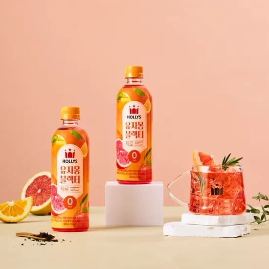 할리스 유자몽 블랙티 제로 블렌딩티 유자몽 500ml 12개