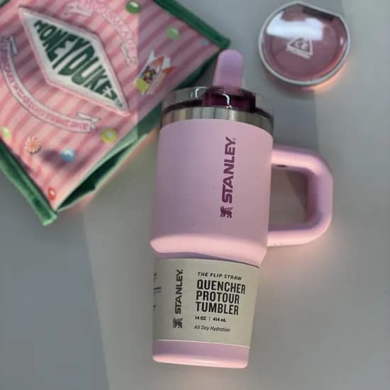 스탠리 완전밀폐 14oz 퀜처 프로투어 플립스트로 텀블러 체리블라썸 414ml 10개