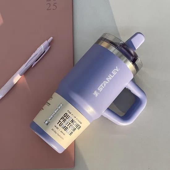스탠리 완전밀폐 14oz 퀜처 프로투어 플립스트로 텀블러, 하이드렌지아, 414ml, 1개