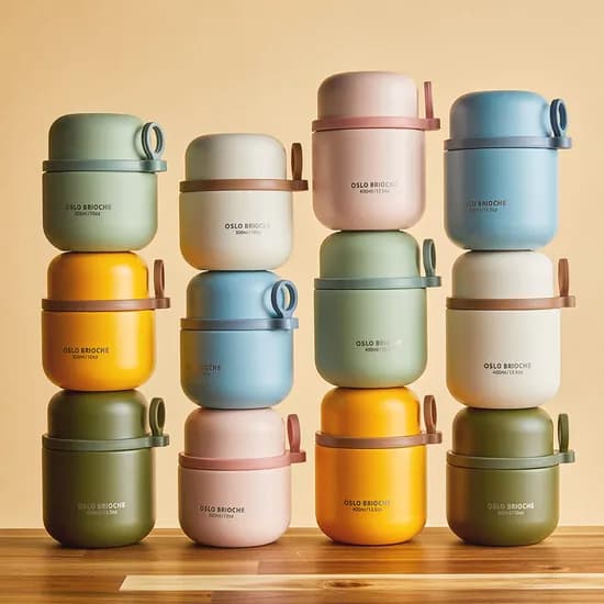 오슬로 브리오슈 스텐 316 보온 도시락 아이보리 300ml 1개