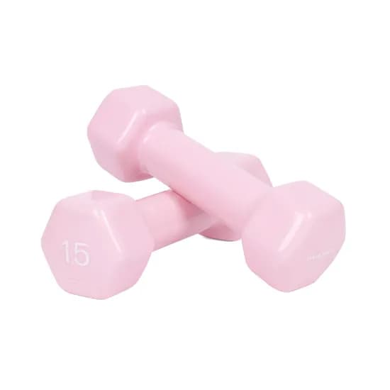 아이워너 뷰티 육각 덤벨 1.5kg 파스텔 핑크 2개입 1세트