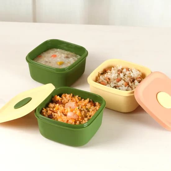 실리콘 이유식 정사각형 밥팩, 버터, 300ml, 1개