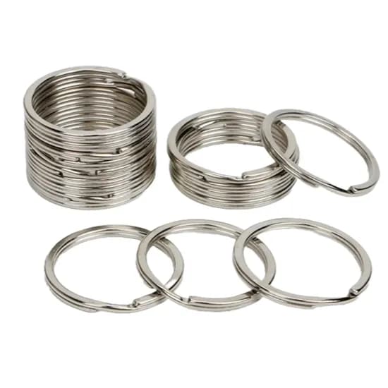 이중오링 원형키링 열쇠고리 부자재 실버 30mm 10개