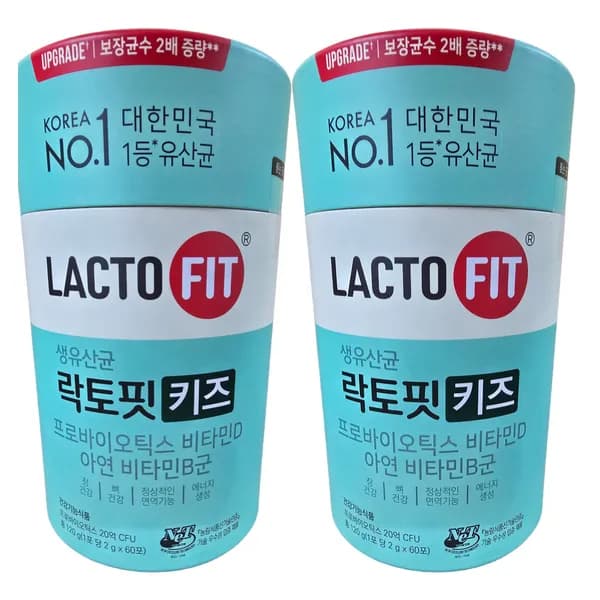 종근당건강 생유산균 락토핏 키즈 60포 2통