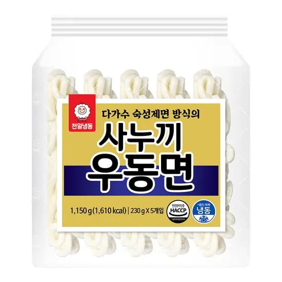 천일 사누끼 냉동우동면 1.15kg 1개