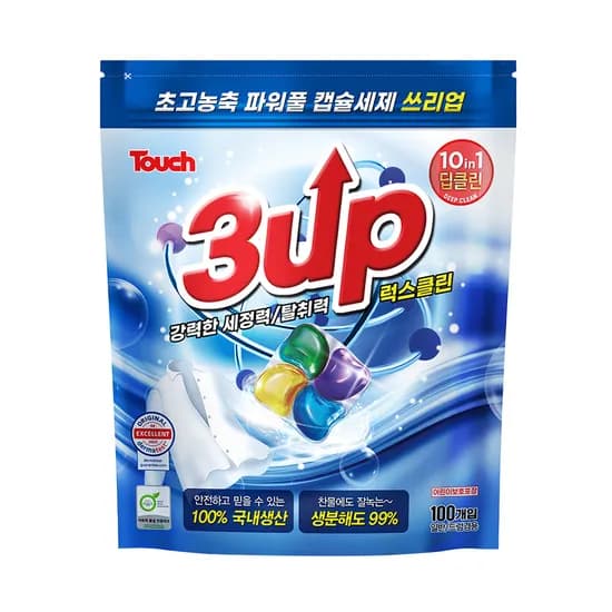 터치 쓰리업 고농축 캡슐세제, 10g, 100개입, 1개