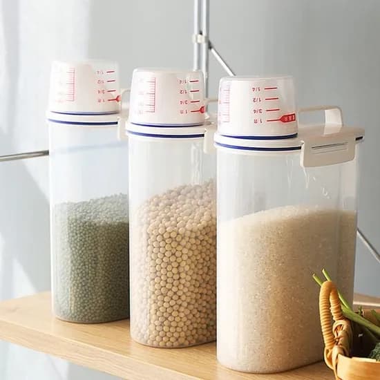 푸어드 손잡이형 쌀통 2kg, 1개