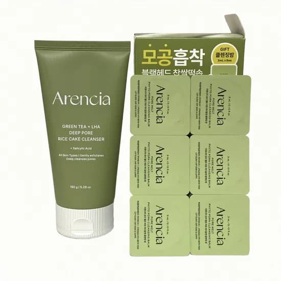 아렌시아 그린티 딥 포어 떡솝 클렌저 클렌징밤 3g x 6 168g 1개