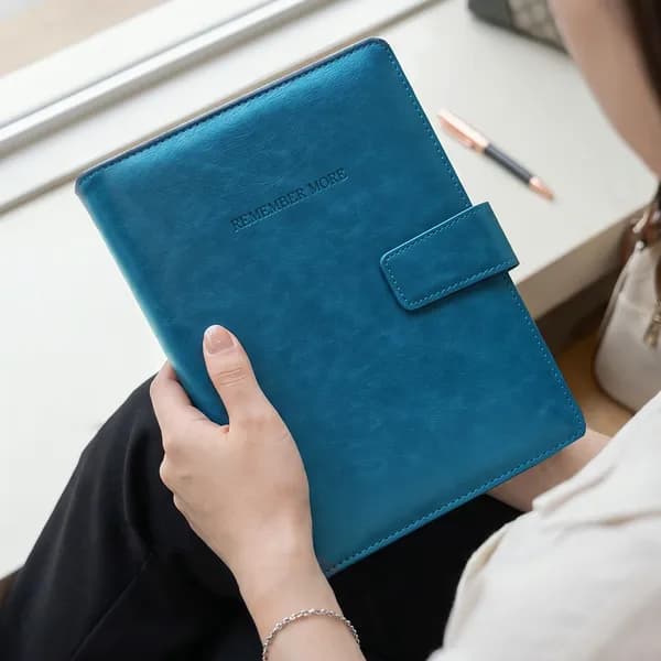 비오파파 가죽 A5 6공 회사 업무용 만년 다이어리 블루 18,900원