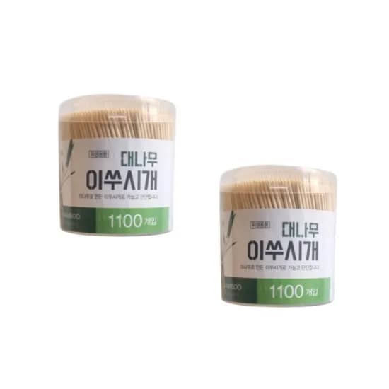 더하리 대나무 이쑤시개, 1100개입, 2개