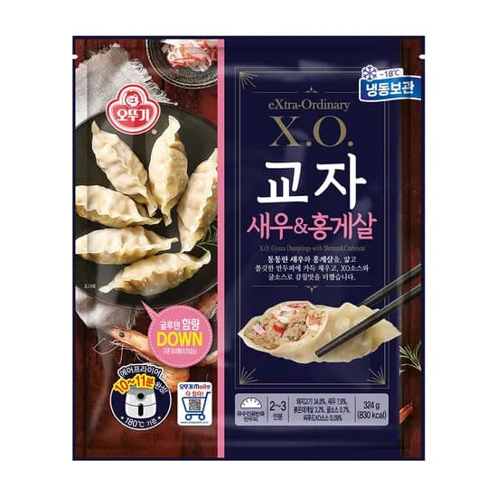 오뚜기 XO 교자 새우홍게살 만두 324g 4봉 1세트