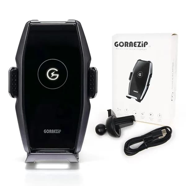 GORAEZIP 차량용 고속 무선충전기 거치대 GO-GC15 블랙