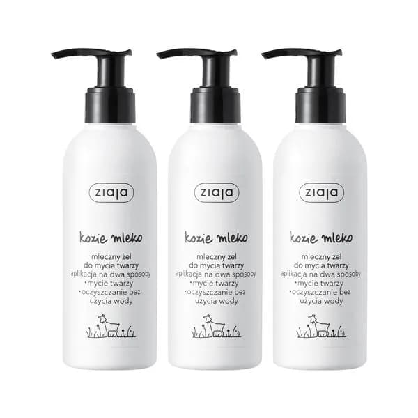 지아자 산양유 단백질 클렌징 젤 200ml 3개