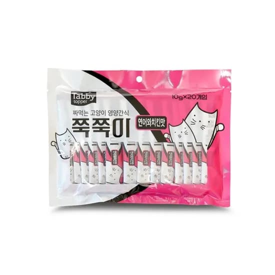 테비 고양이츄르 쭉쭉이, 연어와치킨맛, 200g, 1개