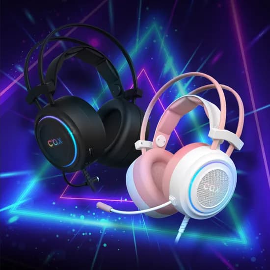 COX CX-4 MEGA-CUP 가상 7.1 RGB 진동 게이밍 헤드셋 블랙 1개