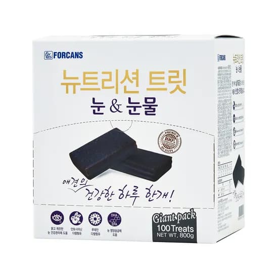 포켄스 뉴트리션 트릿 강아지 눈&눈물 영양제, 눈물개선/눈건강, 100개입, 1개