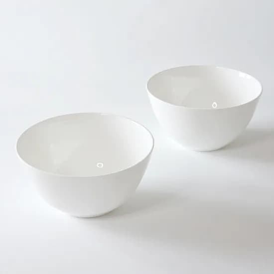모노 올화이트 면기 세트, 화이트, 2개