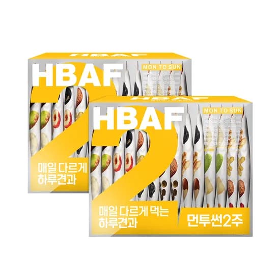 바프 먼투썬 하루견과 선물세트, 2주, 2개