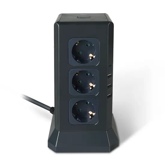 나비 타워형 멀티 콘센트 NV191-TWT7 블랙 2m 12구 4000W 220V AC 32,430원