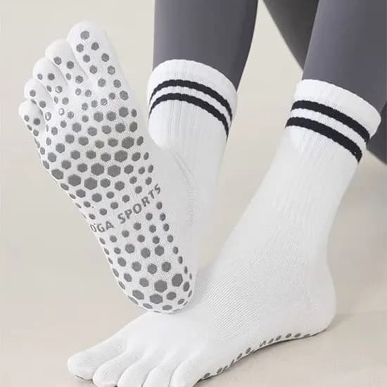 발가락 양말 미끄럼방지 화이트 그레이 225-245mm 1켤레