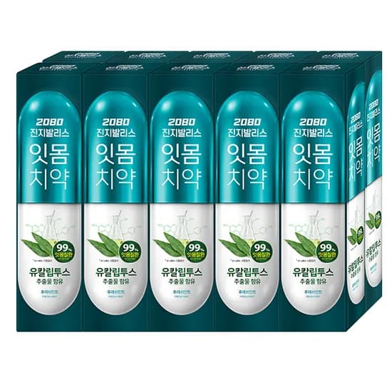 2080 진지발리스 유칼립투스향 후레쉬민트 150g 10개
