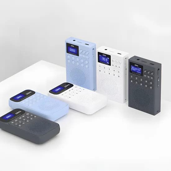 SAFA 휴대용 MP3 라디오 SR100 라운드형 블루 1개