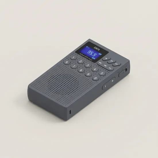 SAFA 휴대용 MP3 라디오 SR200 직사각형 그레이 1개