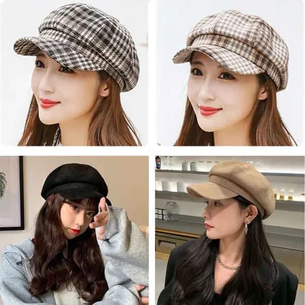 여성 패션 베레모 체크그레이 1개 11,700원