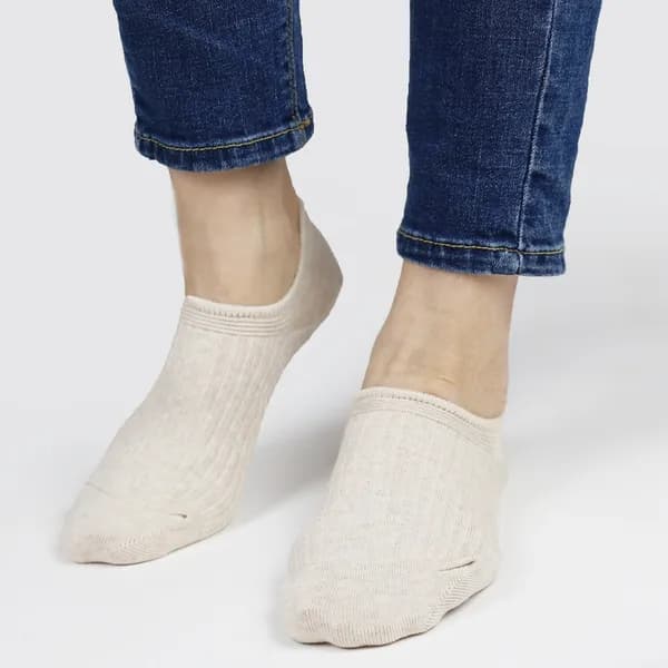 R SOCKS 발등 덮는 남성용 골지 페이크삭스 그레이 8켤레