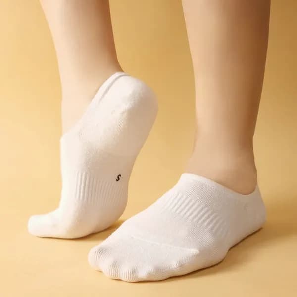 REDSOCKS 발등 덮는 앞뒤보강 페이크삭스 화이트 S 220mm-245mm 10켤레