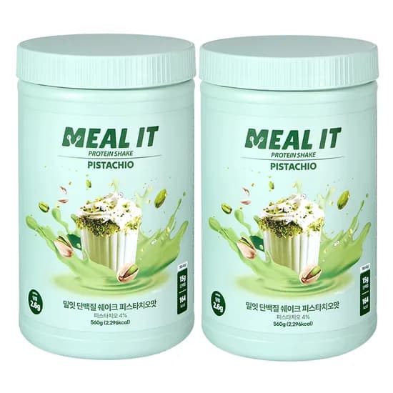 밀잇 단백질 쉐이크 피스타치오맛 560g 2개