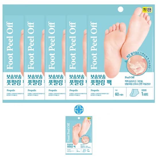 팩미인 보송보송 발각질제거 풋필링 팩 5+1팩, 30g, 6개, 2개