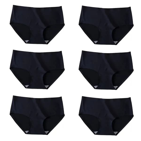 심리스 팬티 심플 무봉제 라인 블랙 XL 6개 9,790원