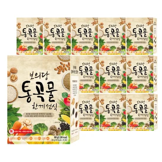 보의당 통곡물 아침대용 한끼선식, 30g, 10포, 12박스